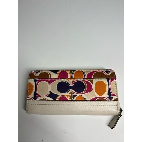 Rare Coach Ashley hand drawn scarf print wallet - Picture 1 of 15